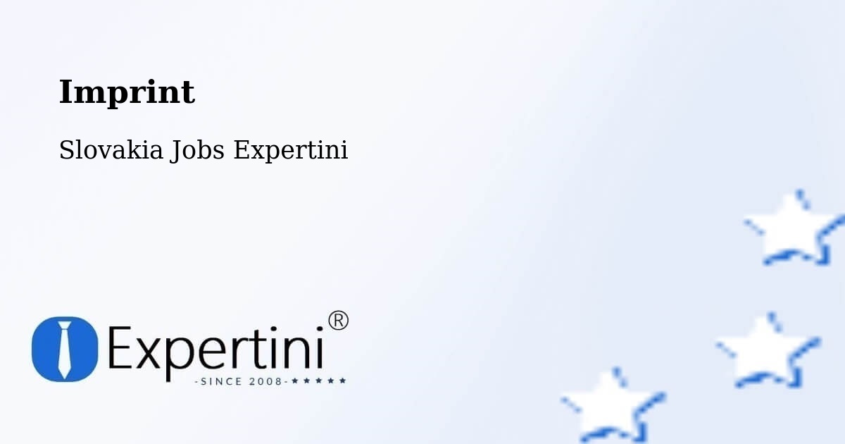 Imprint – Senec - Slovakia Jobs Expertini
